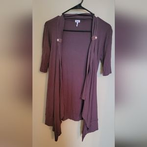 3/4 sleeve mauve cardigan